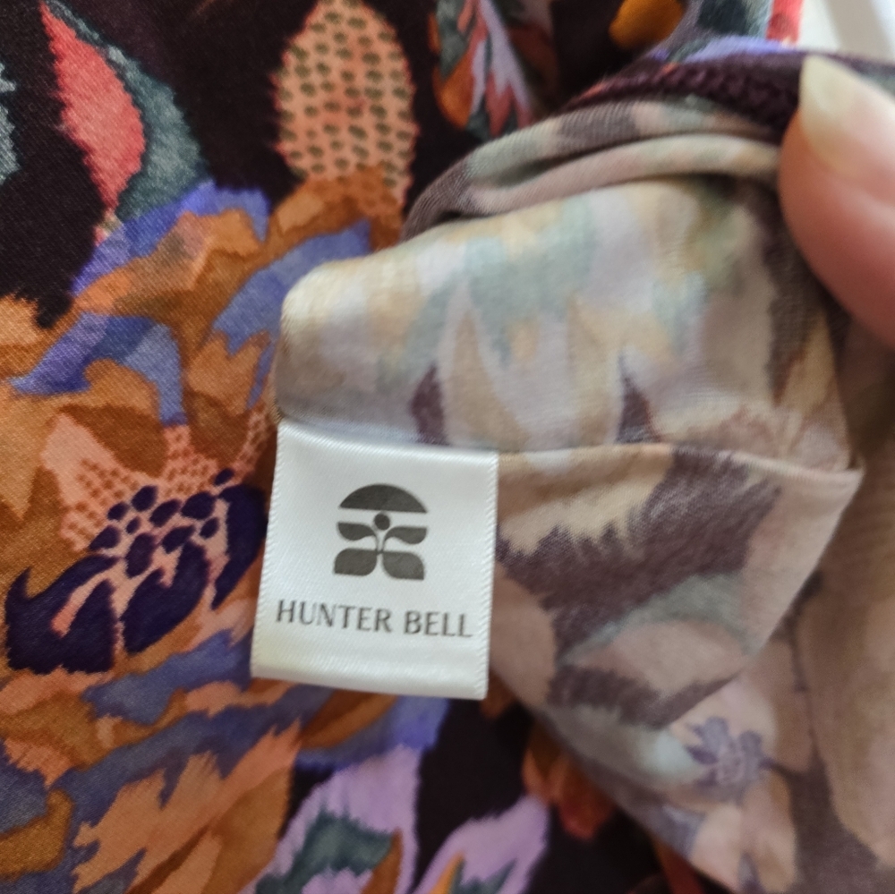 NWT Hunter Bell Margaret Top In Painterly Floral Long Sleeve Jersey Knit Medium - Picture 7 of 8